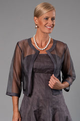 Cocktail Organza Jacket - Gunmetal