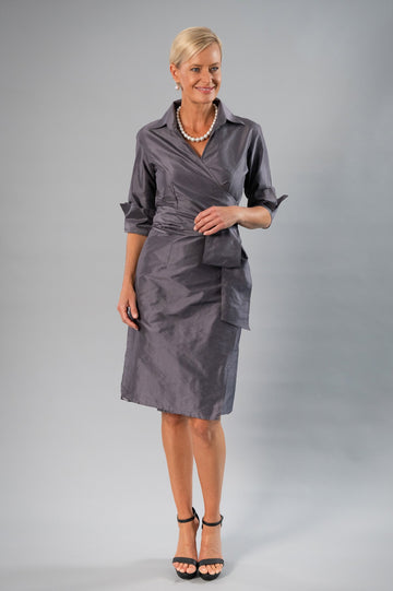 Pure Silk Cocktail Wrap Dress