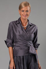 Classic Wrap Shirt - Gunmetal