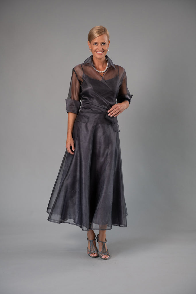 Living Silk - Pansy Skirt Gunmetal - Mother of the Bride / Groom ...