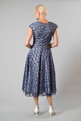 Innocence Dress - Midnight Blue & Silver