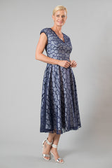 Innocence Dress - Midnight Blue & Silver