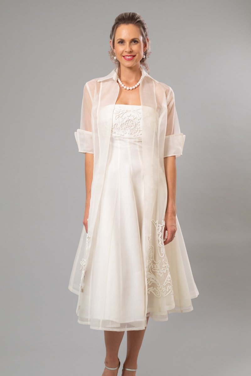 Jasmine Lace Organza Coat - For the Understated Bride