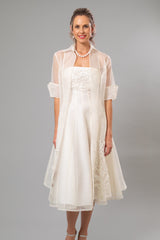 Jasmine Lace Organza Coat - For the Understated Bride