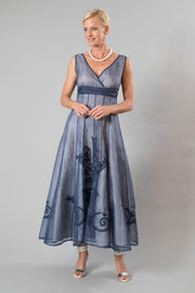 Pure Silk Lace Applique Dress