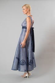 Pure Silk Lace Applique Dress