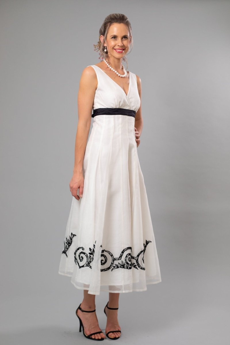 Lace Applique Tea Length Wedding Dress - For the Understated Bride