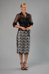 Organza Classic Wrap Shirt - Black