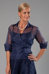 Organza Classic Wrap Shirt - Midnight Blue