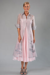 Tea Length Dress - Soft Pink