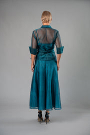 Pure Silk Organza Classic Wrap Shirt