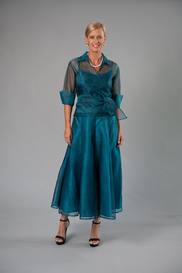 Pure Silk Organza Classic Wrap Shirt