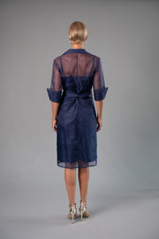 Pure Silk Organza Cocktail Wrap Dress