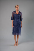 Pure Silk Organza Cocktail Wrap Dress