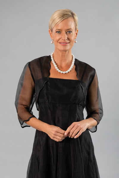 Scalloped Bolero - Black