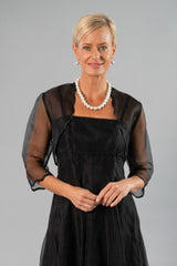 Scalloped Bolero - Black