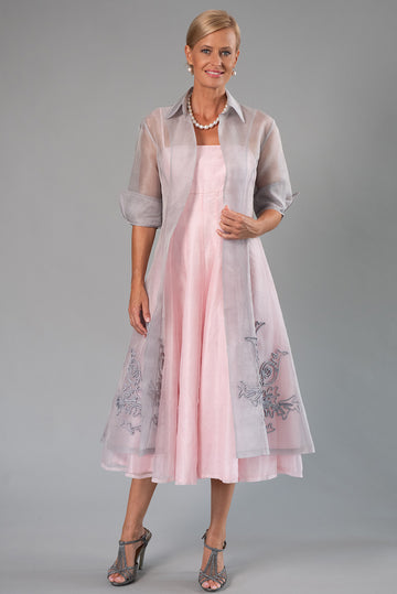 Pure Silk Tea Length Dress