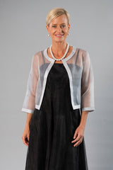 Cocktail Organza Jacket - Silver