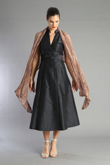 Soft Silk Shawl - Coffee