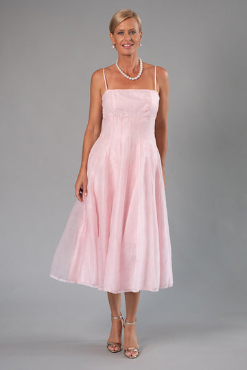 Pure Silk Tea Length Dress