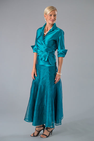 Pure Silk Pansy Skirt Tea Length