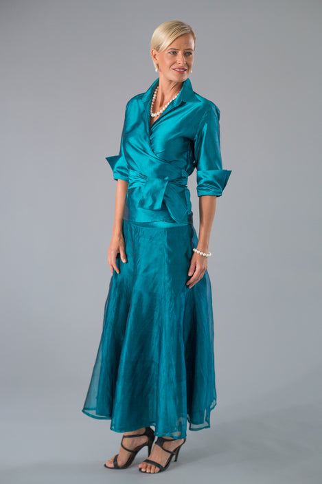 Pure Silk Pansy Skirt Tea Length