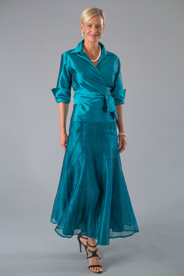 Pure Silk Pansy Skirt Tea Length
