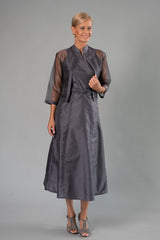 Cocktail Organza Jacket - Gunmetal
