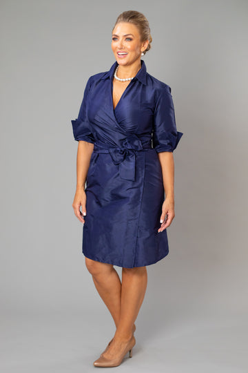 Pure Silk Cocktail Wrap Dress